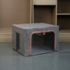Foldable Organizer Box with Linen Fabric and View Window: Great for Storing Clothes, Pants & Books in Dorm Rooms